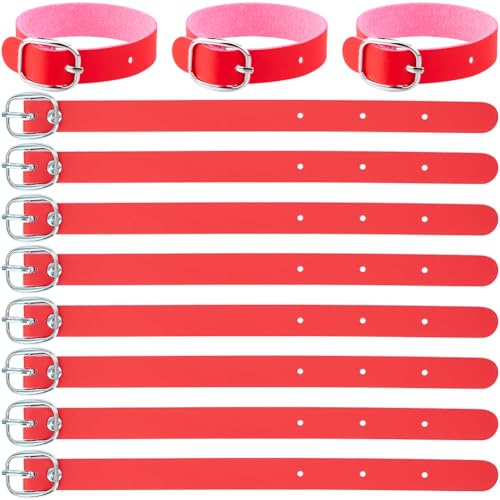 GORGECRAFT 20 rallonge de Kilt Traditionnelle Colliers Étrier Écossais Manchettes en Cuir PU Rouge Supports de Manches Antidérapants Ceinture Sangles D'Étiquette de Bagage en Cuir pour Kilts Manteau
