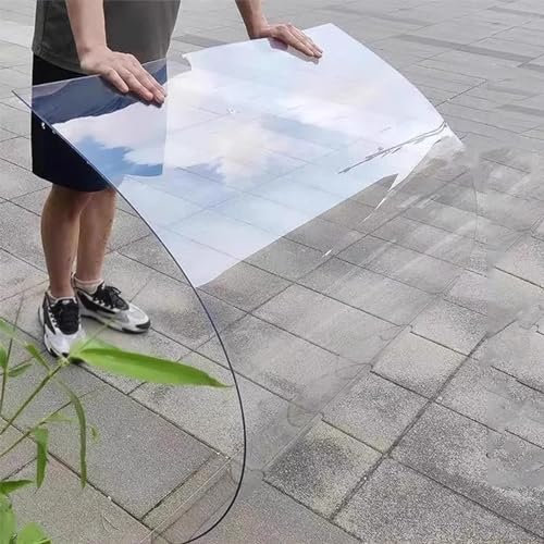 Transparente Polycarbonat-Dachplatten für den Außenbereich, Sonnenraumverkleidung, UV-Schutz, Acrylplatten für Gewächshaus, Markise und Schuppen, leicht zu schneiden und regendicht