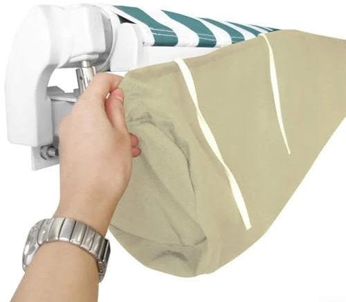 Tenda da sole telescopica in tessuto Oxford impermeabile, per giardino, patio, balcone, finestra, parasole, protezione solare (254 x 21,6 x 30,5 cm)