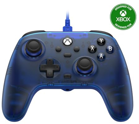 GameSir T7 Controller Xbox cablato con joystick e trigger effetto Hall, Gamepad Plug & Play per Xbox Series X|S, Xbox One, Windows, Steam (blu)