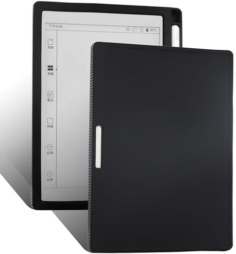 DRENGE Weiche Silikonhülle, kompatibel mit Boox Note Air 4C 10,3 Zoll, Hülle Für eBook, schlanke, stoßfeste Schutzhülle mit Stiftschlitz(Black)