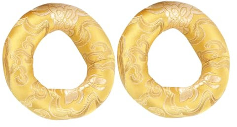 Ciieeo 2pcs Singing Bowl Cushion for Sound Bath Bowls Round Cotton Meditation Pad Tibetan Base Stand