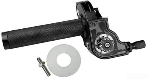 Mango del acelerador de motocicleta de aleación de aluminio para manillar de 7/8 pulgadas, compatible con la mayoría de motocicletas y motos de cross (negro)