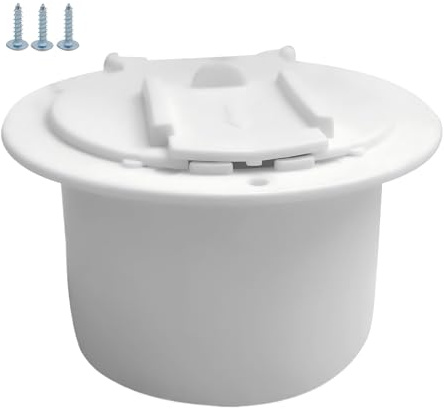 Passacavo per camper – 4,41 x 2,2 x 3,15 pollici, passacavo bianco in PE, organizer per cavi resistente alle intemperie, coperchio sicuro con viti di fissaggio | Protezione del esterno