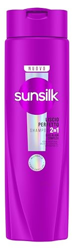 Sunsilk, Shampoo Liscio Perfetto 2in1, Shampoo e Balsamo per Capelli Lisci e Disciplinati, Formula Arricchita con Liss-Align Complex con Biotina, Olio di Argan e Vitamina C, 250ml | Shampoo 2in1 Anticrespo per Capelli Lisci e Disciplinati, Formula con Liss-Align Complex, Biotina, Olio di Argan e Vitamina C