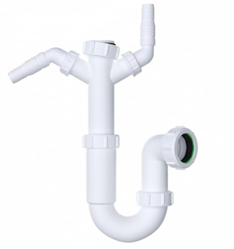 Taps2Traps 1½ Universal Trap for Kitchen Sinks with Twin Adjustable Appliance Discharge Nozzles