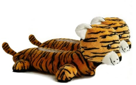 KiBcsLic 2 Stück Plüsch Kufenschoner elastische Öffnung Tier Kufenschoner Plüsch-Klingenschutz für Kinder, Tiger