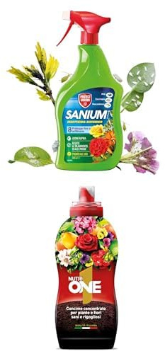 PACK Protect Garden Sanium AL PFnPO Fino a 8 Settimane di Protezione 500ml + NutriONE Concime Liquido Concentrato per Piante e Fiori per risultati in 7 Giorni! 500ml