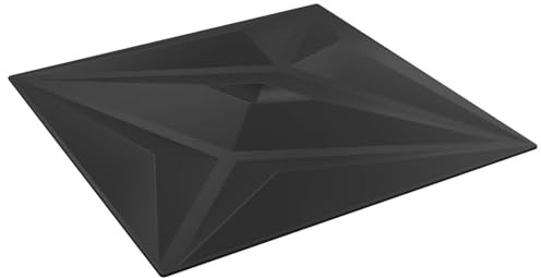 Panneaux muraux Étoile en mousse XPS 50 x 50 cm 24 pcs Noir pour décoration intérieur mur plafond chambre salon couloir rénovation isolation