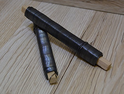 H&R Bindedraht, Wickeldraht, Blumendraht, Draht blau/schwarz geglüht, Stärke 0,70mm (2)