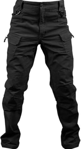 Loeay Pantalon de Combat Militaire pour Hommes Pantalon de Travail Militaire Tactique décontracté Occasionnel Pantalon de randonnée Pantalon d'escalade Noir XL
