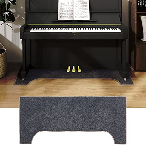 PPGE Soundproof Rug for Piano, Upright Piano Carpet Protector Sound Dampening Non-Slip Carpet Acoustic Pads Sound Proof Floor Mat Soundproofing Blankets Sound-Absorbing Mat 160x70cm(Color:Grey)