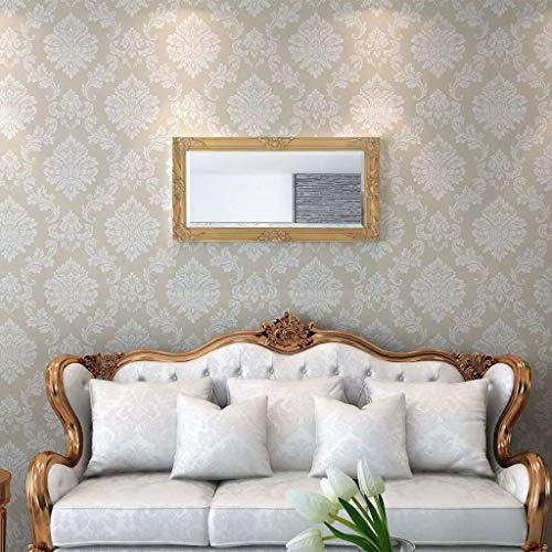Tidyard Wandspiegel im Barock-Stil Wand Spiegel Flurspiegel Barockspiegel Frisierspiegel mit Vier Befestigungshaken Barockspiegel Flurspiegel Holzrahmen Badezimmerspiegel 100x50 cm Gold