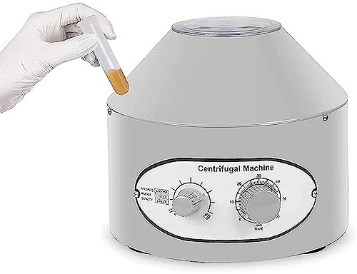 Mini centrifugeuse, centrifugeuse de paillasse, centrifugeuse de laboratoire électrique, avec minuterie et contrôle de la vitesse, plage de synchronisation de 0 à 60 minutes, 4000 tr/min, pour la