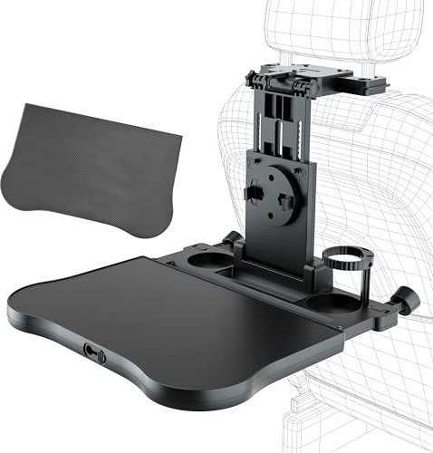 FANXIN Autositz-Tablett, Auto-Rücksitz-Tischtablett für Kinder, multifunktionales Passagierrücken-Auto-Lebensmitteltablett zum Essen, Auto-Schreibtisch für Laptop, Arbeiten auf der Straße mit