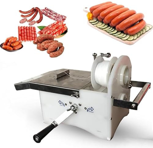DPQYJPP Annodatrice elettrica per Salsicce, Macchina per Legare Salsicce Commerciali 0-45mm, Legatrice per Salsicce in Acciaio Inossidabile, Macchina per Legare Salsicce Commerciale
