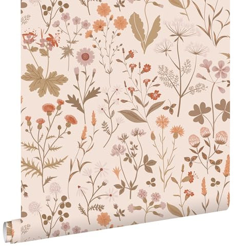 ESTAhome tapet vilda blommor beige 53 cm x 10.05 m