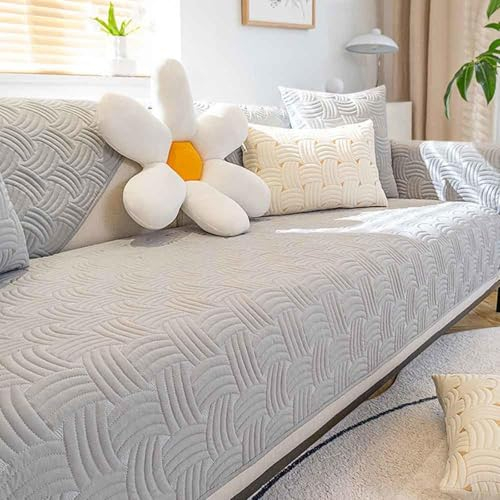 HLTQL Sofabezug 1 2 3 4 Sitzer Sofaschoner rutschfest Couchbezug L Form Waschbarer Dekor Perim Sofa Decken Sofaschutz Katze Hund Decke Doppelseitiger Gesteppter,#16-70x210cm