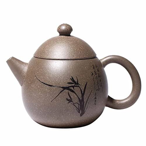ABBNIA Tetera de Arcilla púrpura, Vestido Hecho a Mano, Tetera Larga, Tetera Original de Arcilla púrpura, Juego de té de Kung Fu, Ceremonia del té, Aniversario