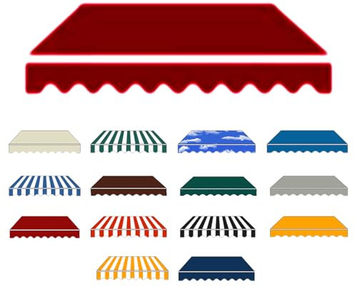 Toldo articulado resistente al agua, protección solar, toldo para balcón: con marco grueso, toldo extensible manual, práctico e inoxidable, protección UV (vino tinto, 2 x 1,5 m)