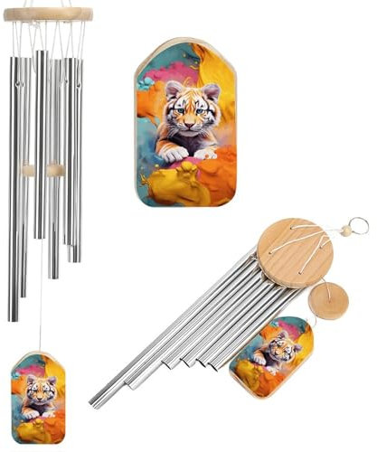 Farbanimations-Windspiel für draußen, einzigartige Aluminiumröhren, Gedenk-Windglocke, groß, tiefer Ton, Windspiel für Terrasse, Garten, Dekoration, Geschenk für Mutter, Frauen, Nachbarn