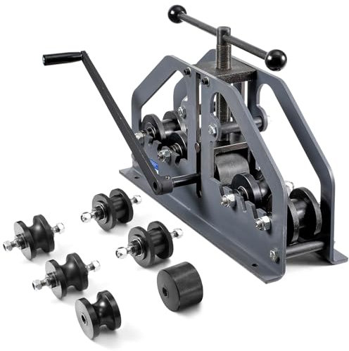 VEVOR Rohrbiegemaschine, max. 1-1/2 Zoll, manueller Rohrbieger mit 6 Matrizen, 360° Kupfer-Aluminium-Rohrbiegewerkzeug für Vierkant-, Rundrohre & Flachstangen, für HVAC-Klimaanlagen-Autoreparatur