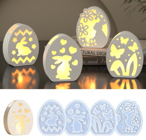 Silikonformen GießFormen Silikon Ostern FrüHling, Giessformen Silikon Ostern, Ostereier GießForm Ostern Diy GießForm Silikon Silikonform Hase (W)