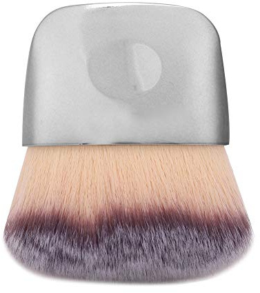 DUIMIMI Mini Multifunctional Makeup Brush, Polvera e Blush a rilascio morbido portatile, pennello per il trucco da viaggio, argento, ideale per fard, polvere e evidenziatore (Argento)