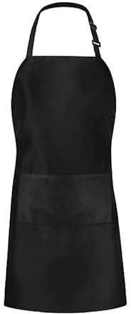 Goldeluxe Set 4 Grembiuli da Cucina Impermeabili (68x80 cm), grembiule masterchef personalizzato,Grembiule da Lavoro Uomo Donna,Regolabile con 2 Tasche,per Cucina,BBQ,Giardino,Pizzaiolo e Cameriere