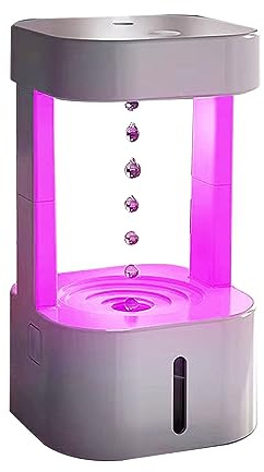 Humidificador de aire ultrasónico de gotas de flujo de agua con gotas de agua silenciosas difusores de aire para dormitorio, hotel, ultra sonic, alivio de estrés, reparación de estado de ánimo