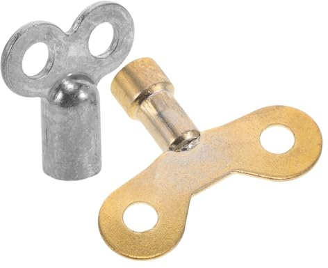 Tofficu 2pcs Radiator Valve Keys Square Hole Radiator Bleed Keys Utility Tool for Heater Exhaust Valve Lightweight Portable Compatible with All Brands
