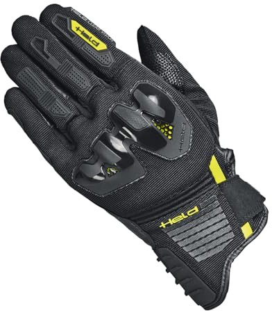 Held Sambia 2 Motorrad-Handschuh Damen Schwarz Kurz 11 | Adventure Motorrad-Handschuhe – CE zertifiziert – Knöchelprotektor – Belüftetes Obermaterial