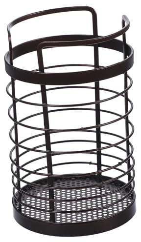 ZUNOXAZ Porta Posate in Metallo da Tavolo Supporto per Bacchette Forchette e Cucchiai con Scolatura Acqua Organizer Utensili Cucina Compatto e Resistente per Cucina Ordinata