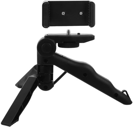 Ipetboom Supporto da Tavolo per Telefono Regolabile Treppiede Leggero in Plastica, Treppiede per Supporto Telefono per Videochiamate, per Casa, Ufficio e Studio