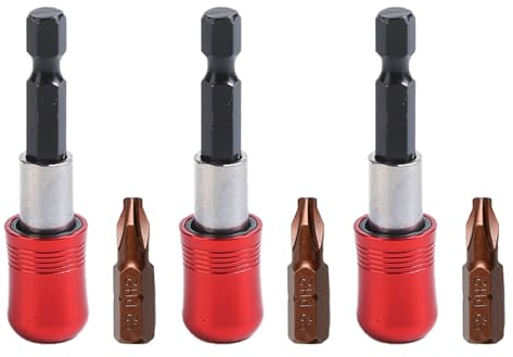 Dstarymnix Atornillador Imantadas, Portapuntas Magnético portapuntas 1/4 hex 60 mm puntas PZ2 25 mm set 3 piezas para taladro atornillador eléctrico bricolaje montaje reparación herramientas
