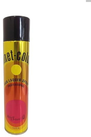 LACCA COLORATA PER CAPELLI 400 ml FINET COLOR VARI COLORI PROFESSIONALE PER PARRUCCHIERI (NERO)
