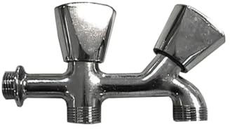 GRIFO LAVADORA DOBLE ROSCA V/METAL CROMADO 1/2