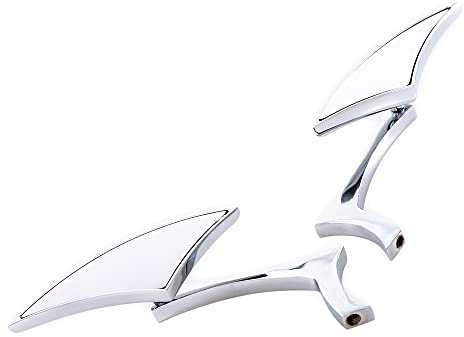 Universal Motorräder Seitenspiegel mit Schraube 8mm / 10mm für Motorrad Street Bike Cruiser Chopper
