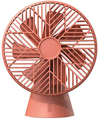 QREZ Mini Desk Fan, USB Ventilator Draagbare Handheld Kleine Ventilator USB Fan 4000mAh Opladen Desktop Mini Portable Desktop Fan Desktop Outdoor Fan Voor Home Office,Red