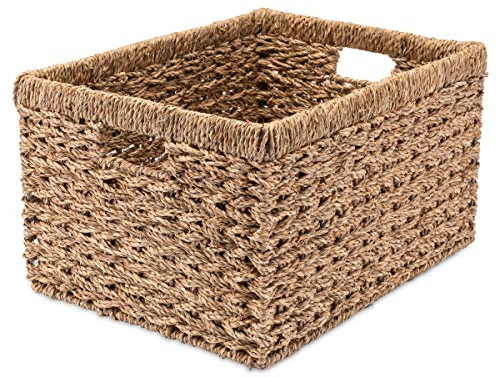 Decorasian Aufbewahrungskorb Regalkorb, geflochten aus Seegras - sehr stabil - XL