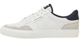JACK & JONES Mens Jfwmorden Combo White/Navy Noos Sneaker, White, 8 UK