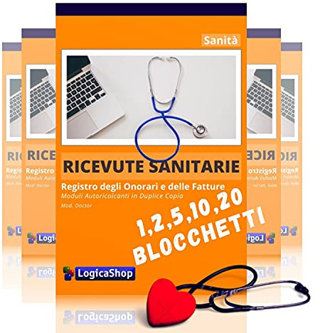LogicaShop ® Onumrerade hälsokvitton Block Häften Sanitära Fakturor Block Schablonschema Schablonbok Block Health Kvitto Bulletböcker Fakturaryskiftor Tomter (20)