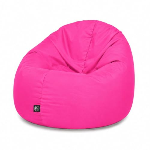 PATCH HOME Sitzsack 2 in 1 Sitzkissen Bodenkissen für Kinder bis 6 Jahren- Gaming mit Füllung Kissen Sessel BeanBag (Ø 100cm, Pink)