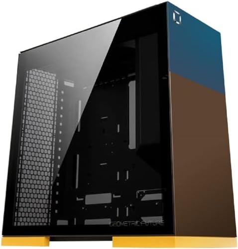 Geometric Future M8 Celluloid Mid Tower E-ATX/ATX-PC-Gehäuse, vertikales Lufttunneldesign, 420/360 Radiator, vertikale GPU-Halterung, GEO-M8-CEL