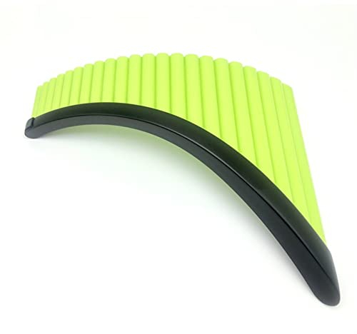 TSTS Panflöte Instrument 22 Rohre Panflöte Mit Base G-Taste Abs Kunststoff Pan Flöte Musikinstrument Abstimmbare Panpipes (Color : Green Left Hand)