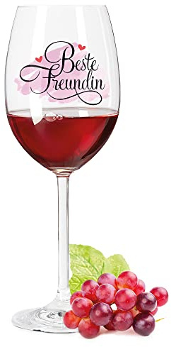 Leonardo Weinglas mit Gravur - Beste Freundin - Lustige Geschenke für Frauen auch als Geburtstagsgeschenk für Frauen - Weingläser Dankeschön Geschenkidee Farbe Daily UV