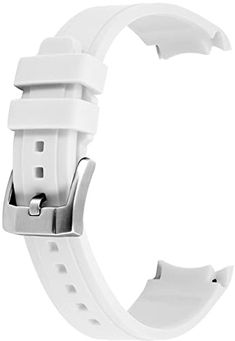YISIWERA 20mm 22mm Gummi Uhrenarmband Premium Crafter Silikon Universal gebogene Enden Uhrenarmband Armband gebürstetem Edelstahl Dornschließe für Männer Frauen