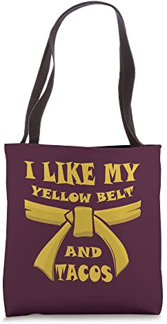 Karate Judo Aikido Jiu Jitsu Belt color Yellow Tote Bag