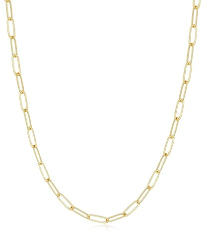 Philip Jones 18k Gold Plated Small Link Paperclip Necklace