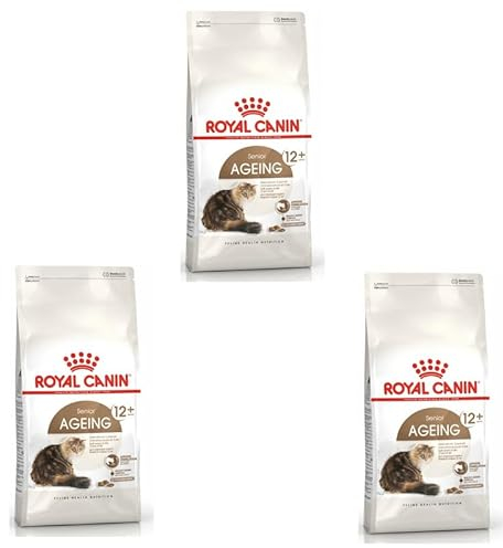 ROYAL CANIN Senior AGEING 12+ | 3er Pack | 3 x 400 g | Alleinfuttermittel für Senior Katzen ab dem 12. Lebensjahr | Kann dazu beitragen die Harnwegsfunktion zu unterstützen